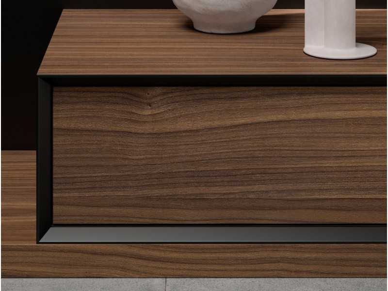 XXL designer headboard with 1-drawer bedside tables - ALABAMA