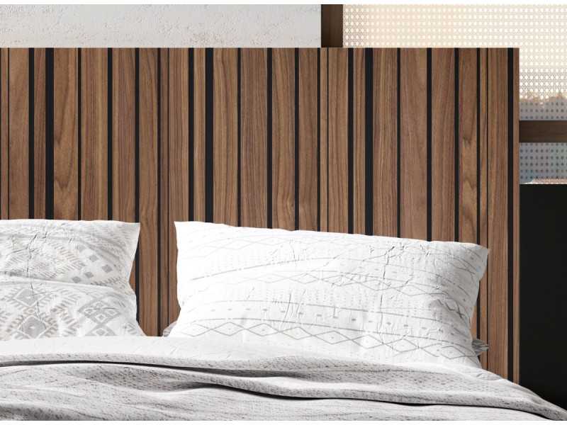 XXL designer headboard with 1-drawer bedside tables - ALABAMA