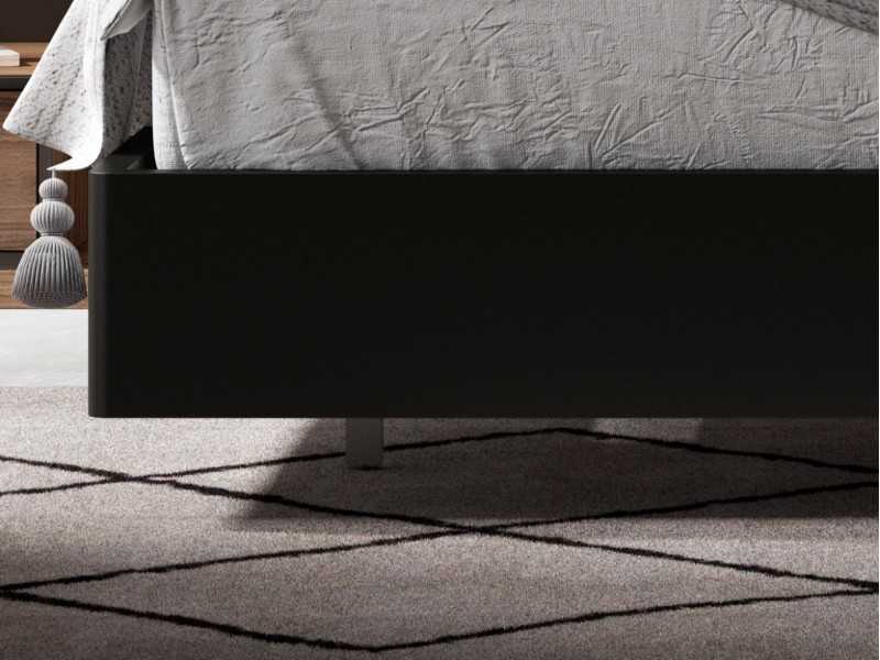 Lit complet design XXL avec tables de chevet à 1 tiroir - ALABAMA