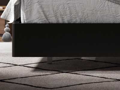 Complete XXL designer bed with 1-drawer bedside tables - ALABAMA