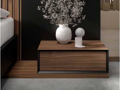 Cama completa de diseño XXL con mesitas de 1 cajón - ALABAMA