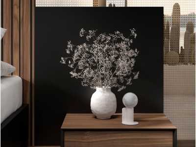 Cama completa de diseño XXL con mesitas de 1 cajón - ALABAMA