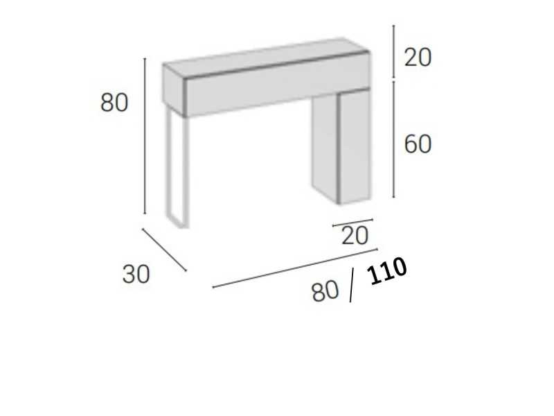 Consola de diseño con cajón - DENISSE