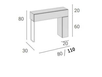 Console design avec tiroir - DENISSE