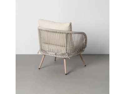 Steel and rattan garden set - AARON