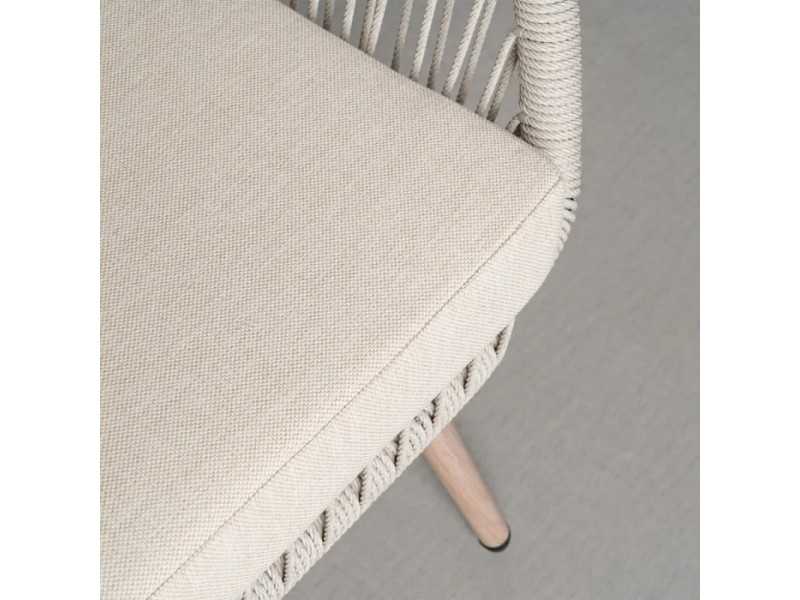 Steel and rattan garden set - AARON