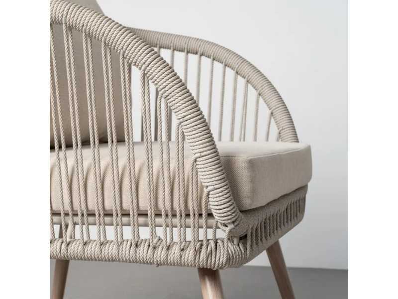 Ensemble de jardin en acier et rotin - AARON