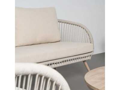 Ensemble de jardin en acier et rotin - AARON