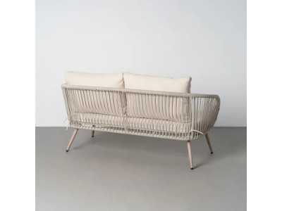 Ensemble de jardin en acier et rotin - AARON