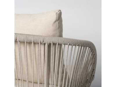 Steel and rattan garden set - AARON