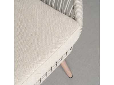 Steel and rattan garden set - AARON