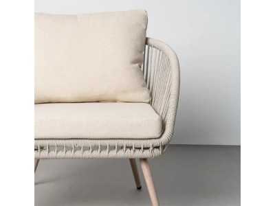 Ensemble de jardin en acier et rotin - AARON