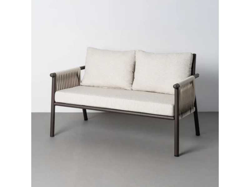 Steel and rattan garden set - ACCUA