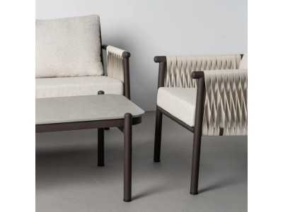 Ensemble de jardin en acier et rotin - ACCUA