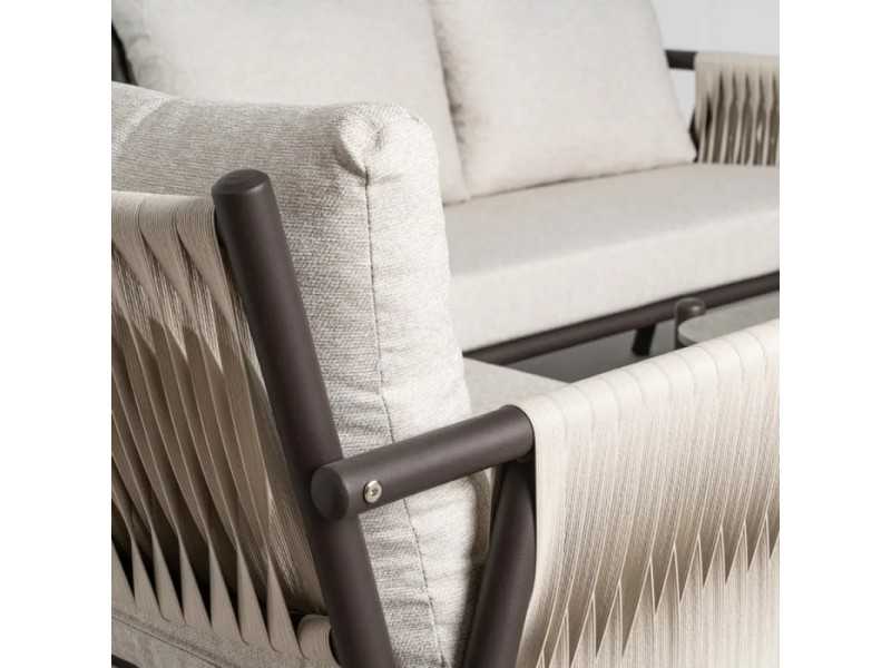 Steel and rattan garden set - ACCUA