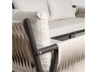 Steel and rattan garden set - ACCUA