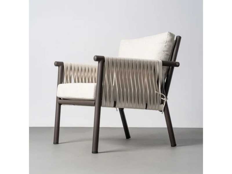 Steel and rattan garden set - ACCUA