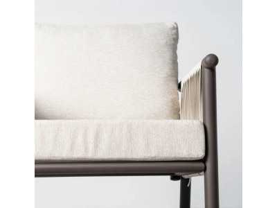 Steel and rattan garden set - ACCUA