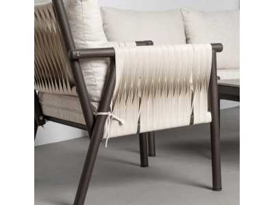 Steel and rattan garden set - ACCUA