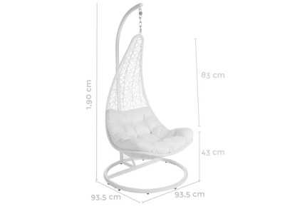 Chaise suspendue en finition noire - BAMBINA BLANCO