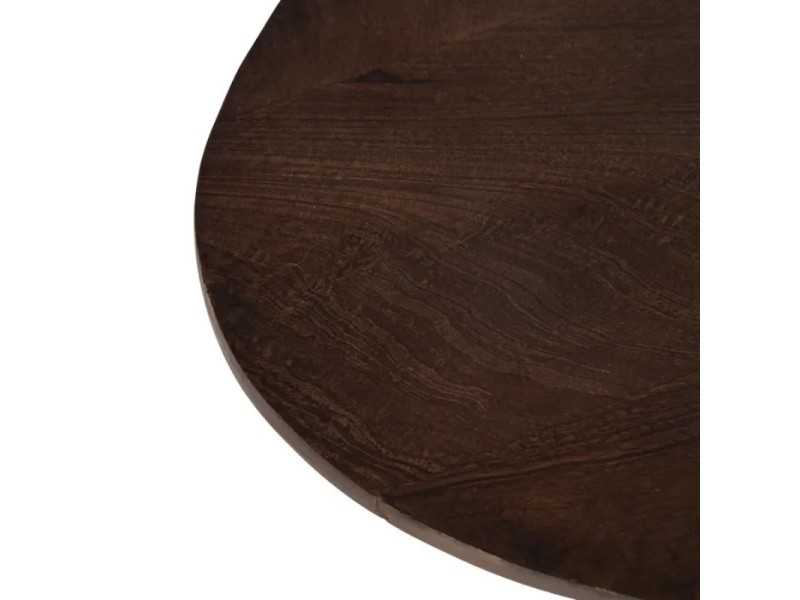 Mesa de centro ovalada en madera de mango - AMAN
