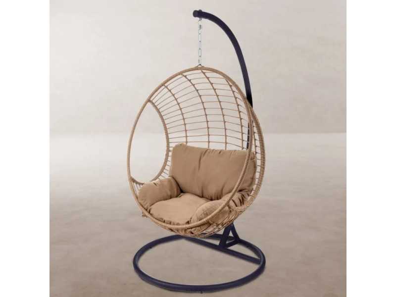 Hanging chair in natural finish - EMMANUELLE