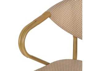 Taburete para exterior de aluminio y textileno - GARTEN BEIGE 2