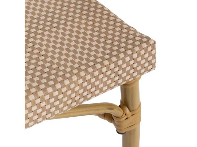Taburete para exterior de aluminio y textileno - GARTEN BEIGE