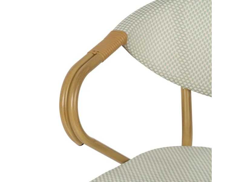 Aluminium and textilene outdoor stool - GARTEN AGUAMARINA