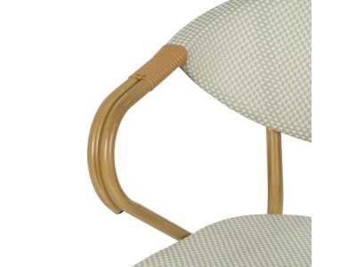 Aluminium and textilene outdoor stool - GARTEN AGUAMARINA