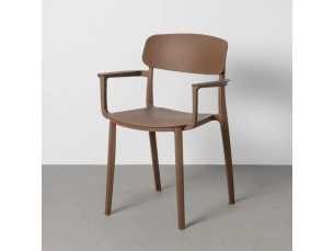 Silla para exterior apilable - ALTEA MARRÓN