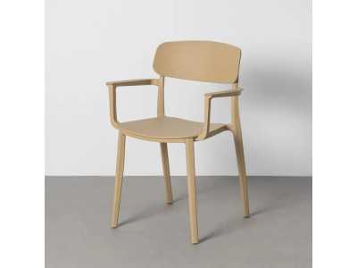 Stackable outdoor chair - ALTEA CAQUI