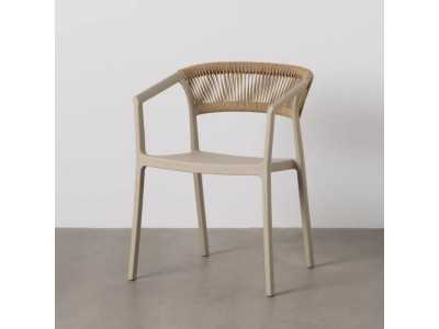 Chaise d'extérieur en polypropylène - SOMMER BEIGE