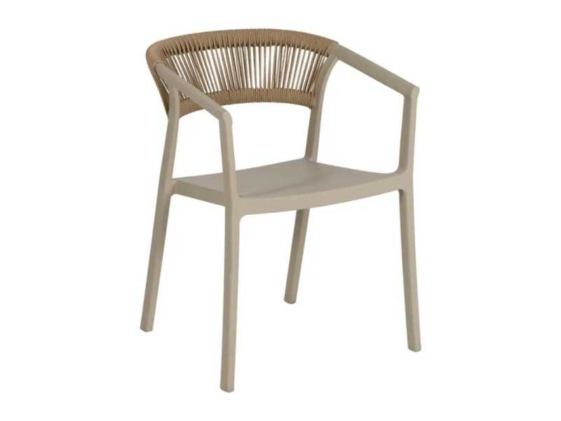 Polypropylene outdoor chair - SOMMER BEIGE