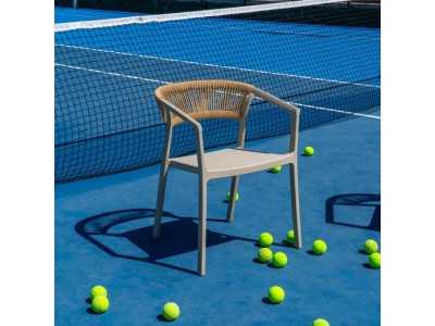 Polypropylene outdoor chair - SOMMER BEIGE