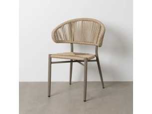 Chaise d'extérieur en aluminium et polyéthylène - CALPE