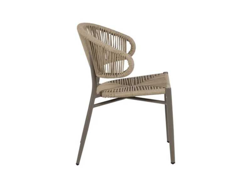 Chaise d'extérieur en aluminium et polyéthylène - CALPE