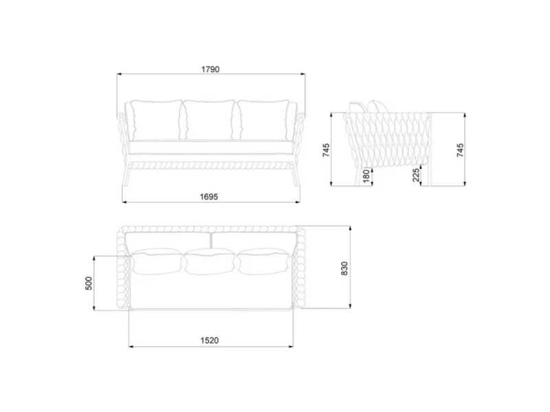 Outdoor sofa - BLANES