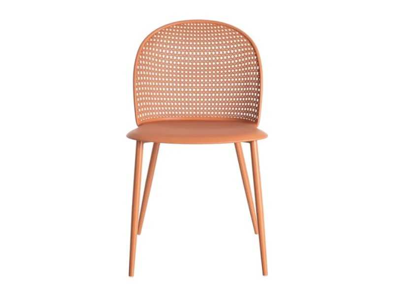 Silla de exterior de polipropileno y acero - SIESTA TEJA