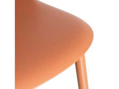 Silla de exterior de polipropileno y acero - SIESTA TEJA