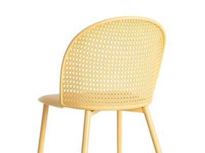 Silla de exterior de polipropileno y acero - SIESTA AMARILLO
