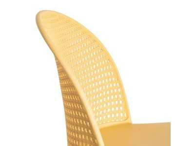 Silla de exterior de polipropileno y acero - SIESTA AMARILLO