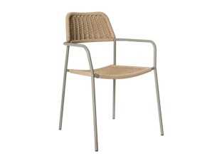 Silla de exterior en acero y cuerda - BENIDORM