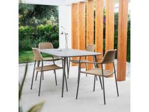 Silla de exterior en acero y cuerda - BENIDORM 2