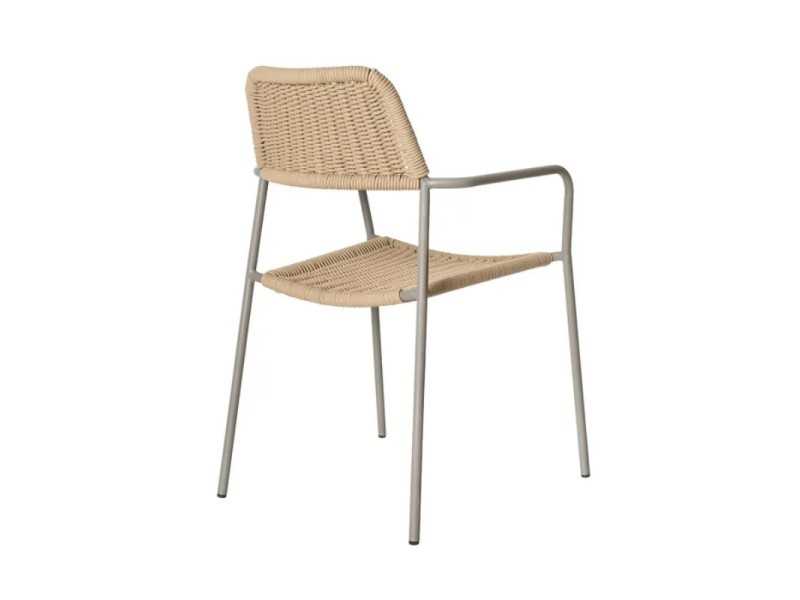 Outdoor chair in steel and rope - BENIDORM