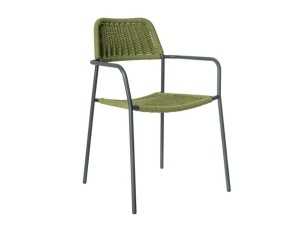 Chaise d'extérieur en acier et corde - BENIDORM VERDE