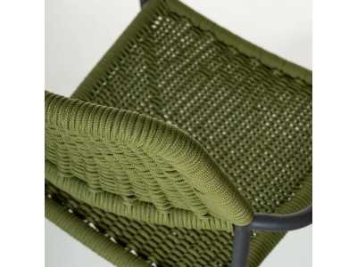 Outdoor chair in steel and rope - BENIDORM VERDE