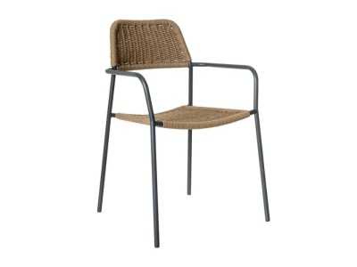 Outdoor chair in steel and rope - BENIDORM CAFÉ