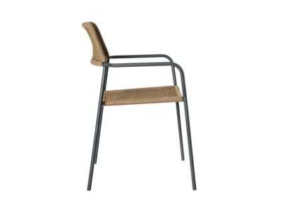 Chaise d'extérieur en acier et corde - BENIDORM CAFÉ