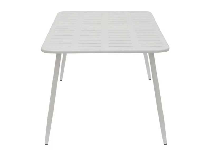 Table d'extérieur en acier laqué - BENIDORM BLANCO